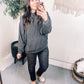 Hold Thought Rib Knit Hoodie