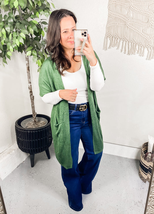 Warm and Cozy Short Sleeve Dolman Cardigan