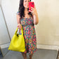 Woven and Worn Tote in Citron