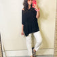 V-Neck Short Sleeve Knit Top - Cappucino