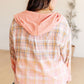 Daylight Dip Dye Plaid Hooded Shacket