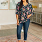 Dreamer Top in Navy and Pink Vintage Bouquet
