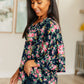 Dreamer Top in Navy and Pink Vintage Bouquet