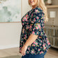 Dreamer Top in Navy and Pink Vintage Bouquet