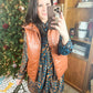Persistence Pays Off Faux Leather Puffer Vest