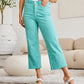 RFM Tummy Control Wide Leg Cropped Jeans - Pink Rogue
