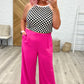 I Love These High Rise Wide Leg Pants in Hot Pink