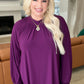 Closing Time Mock Neck Blouse