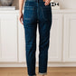 Judy Blue Pull On Denim Joggers in Dark Wash