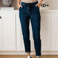 Judy Blue Pull On Denim Joggers in Dark Wash