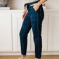 Judy Blue Pull On Denim Joggers in Dark Wash