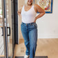 Judy Blue High Rise Double Button Wide Leg Jeans