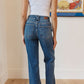 Judy Blue High Rise Double Button Wide Leg Jeans