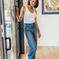 Judy Blue High Rise Double Button Wide Leg Jeans