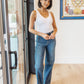 Judy Blue High Rise Double Button Wide Leg Jeans