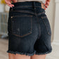 Judy Blue High Rise Control Top Fray Hem Shorts