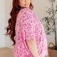 Essential Blouse in Fuchsia and White Paisley