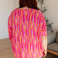 Essential Blouse in Magenta Kaleidoscope