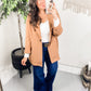 Cotton Bleu Classic Oversized Jacket Blazer in Black and Camel