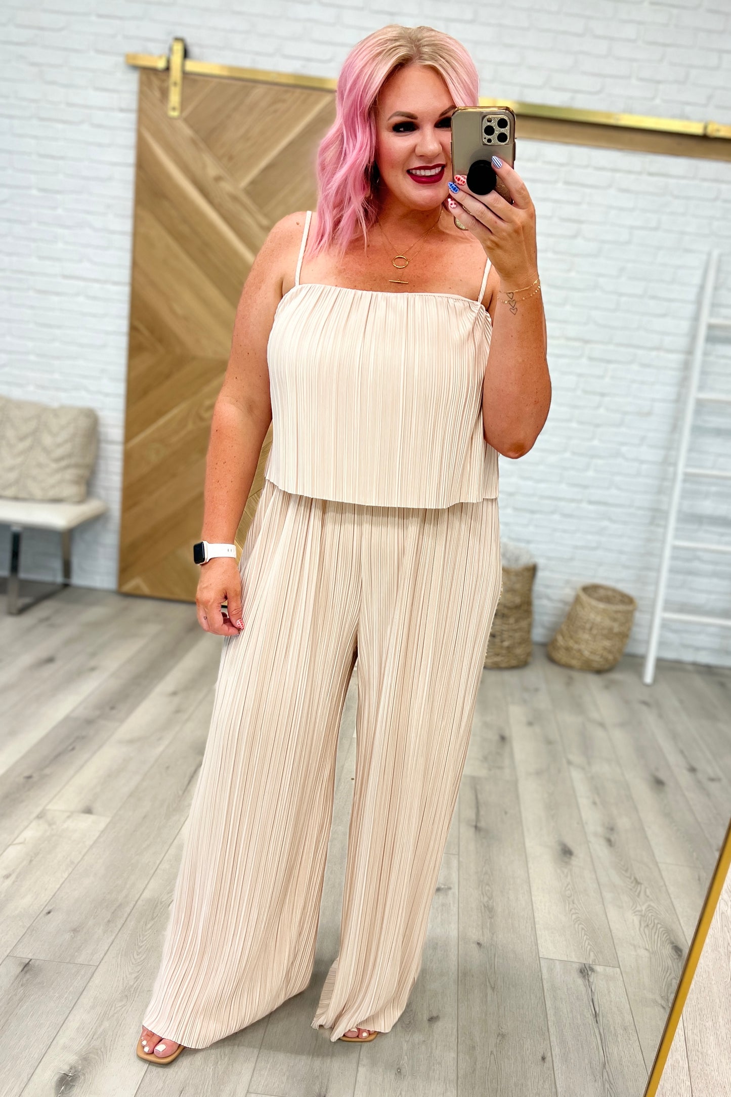 Pleased to Hear It Plisse Jumpsuit