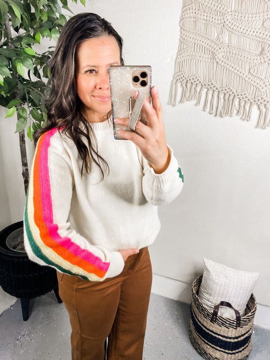 Songs About Rainbows Striped Sweater