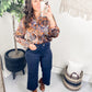 Along For the Ride Paisley Print Button Down Blouse