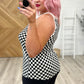 Start the Races Checkered Halter Top