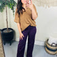 Mica High Rise Wide Leg Jeans in Plum