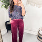 High Society Velvet Wide Leg Trousers