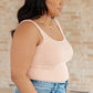 Fundamentals Ribbed Seamless Reversible Tank in Peach
