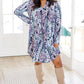 Generally Speaking V-Neck Dress in Navy Floral