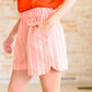 Go With It High Rise Striped Shorts