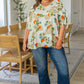 Good Morning Floral V-Neck Blouse