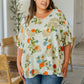 Good Morning Floral V-Neck Blouse