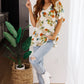 Good Morning Floral V-Neck Blouse