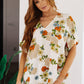 Good Morning Floral V-Neck Blouse