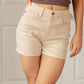 Judy Blue High Rise Garment Dyed Shorts in Bone