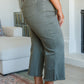 Judy Blue Wide Leg Crop Jeans in Olive