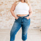 Judy Blue High Rise Wide Leg Crop Jeans