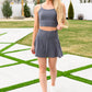 Game, Set and Match Tennis Skort in Titanium