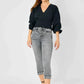 Judy Blue Button Fly High Waist Cuffed Capris