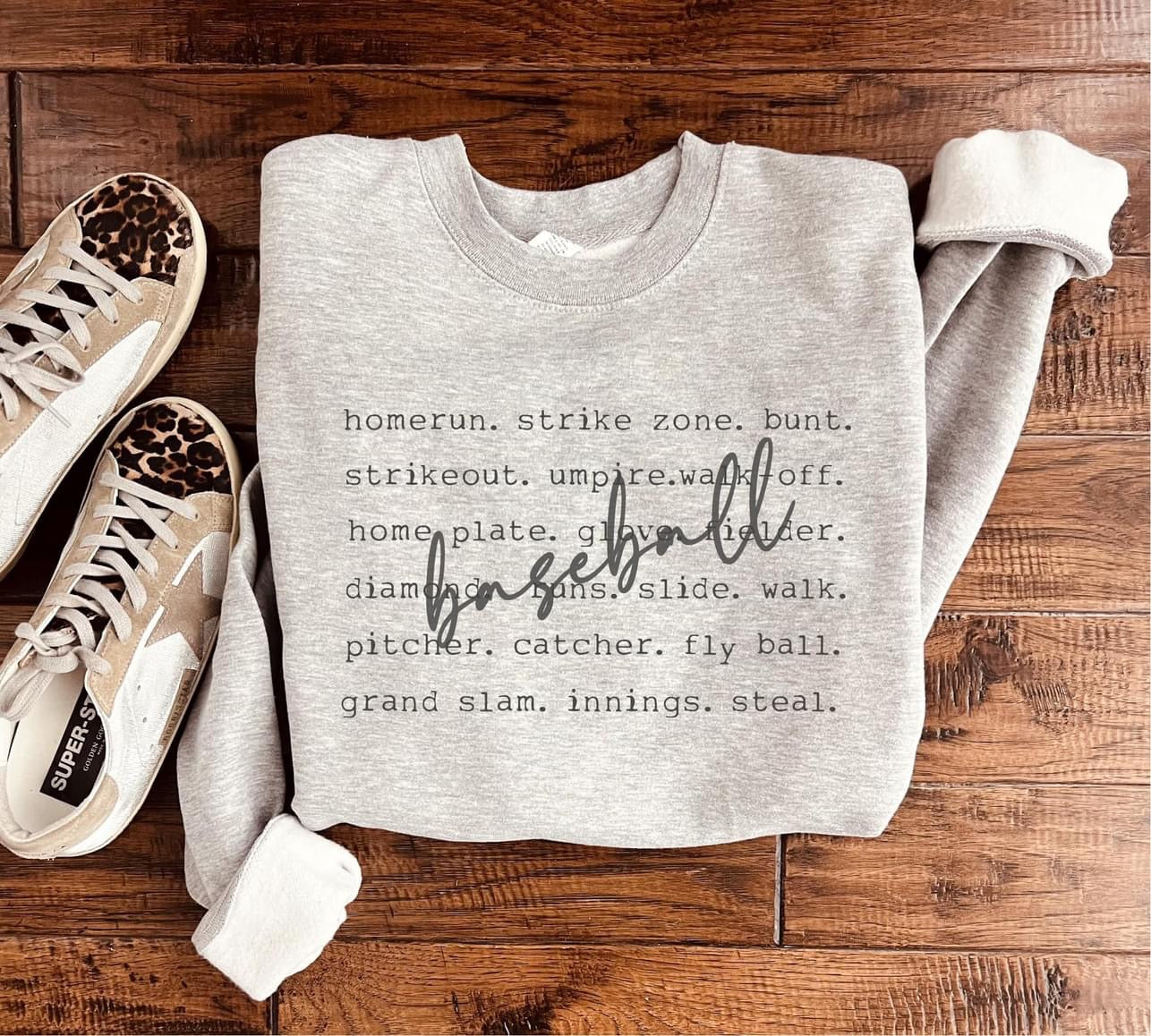 Baseball Words Sweatshirt