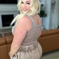 Stone Washed Ribbed Seamless Top In Mocha