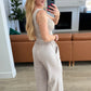 Acid Wash Wide Leg Sweatpants in Ash Mocha