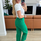 Judy Blue Tummy Control Wide Leg Crop Jeans in Kelly Green