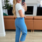 Judy Blue Tummy Control Wide Leg Crop Jeans in Sky Blue