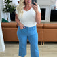 Judy Blue Tummy Control Wide Leg Crop Jeans in Sky Blue