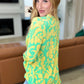 Lizzy Top in Kelly Green and Yellow Floral