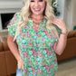 Lizzy Cap Sleeve Top in Emerald Spring Floral