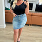 Judy Blue High Rise Control Top Denim Skirt